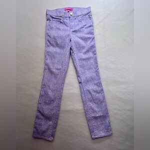 Lilly Pulitzer Purple High Rise Gingham Pant-0